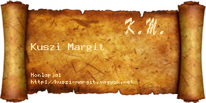 Kuszi Margit névjegykártya